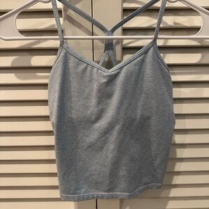 Gray Sleeveless Crop Camisole